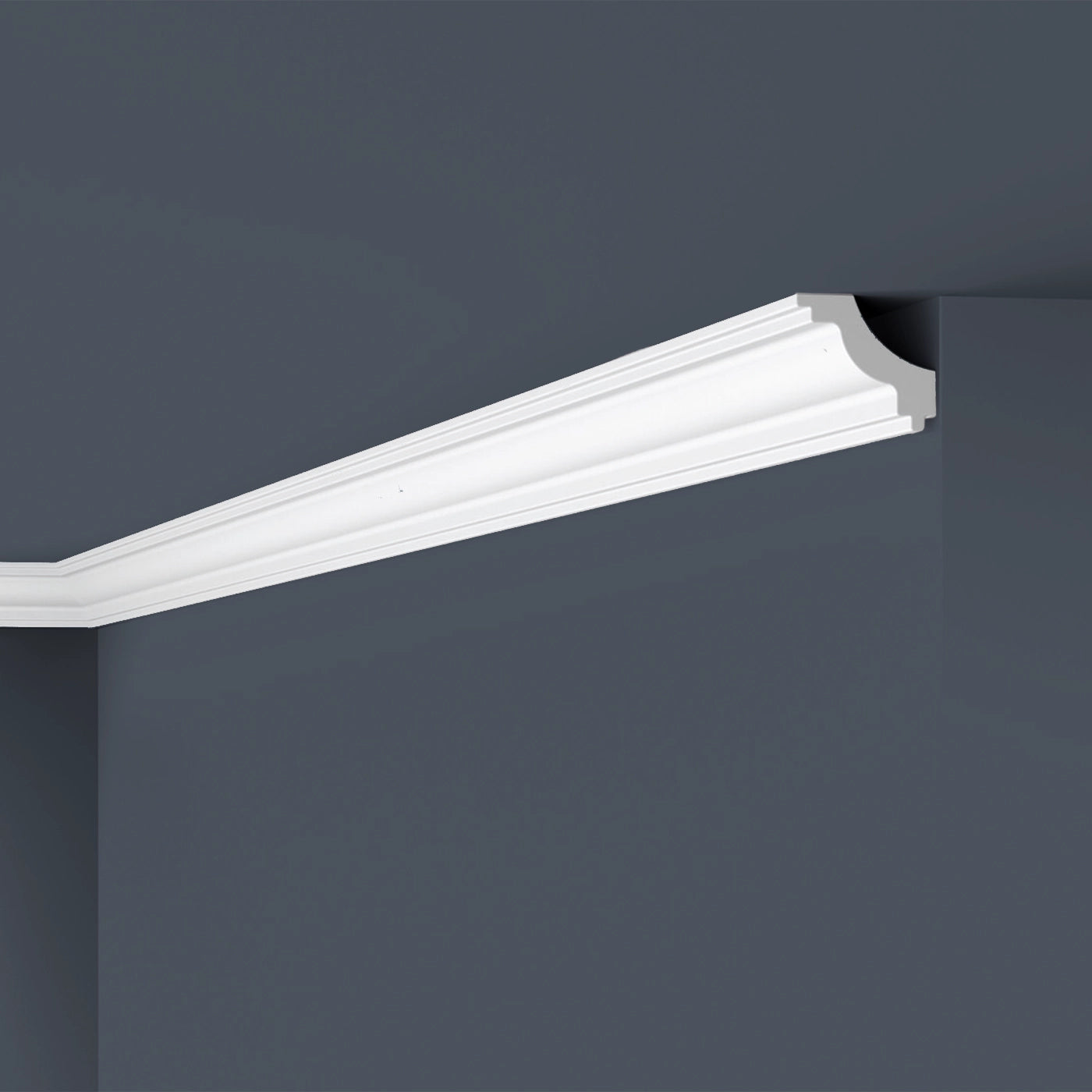 NOMASTYL® NMC 2m Ceiling Coving on plain wall and ceiling Decormania UK